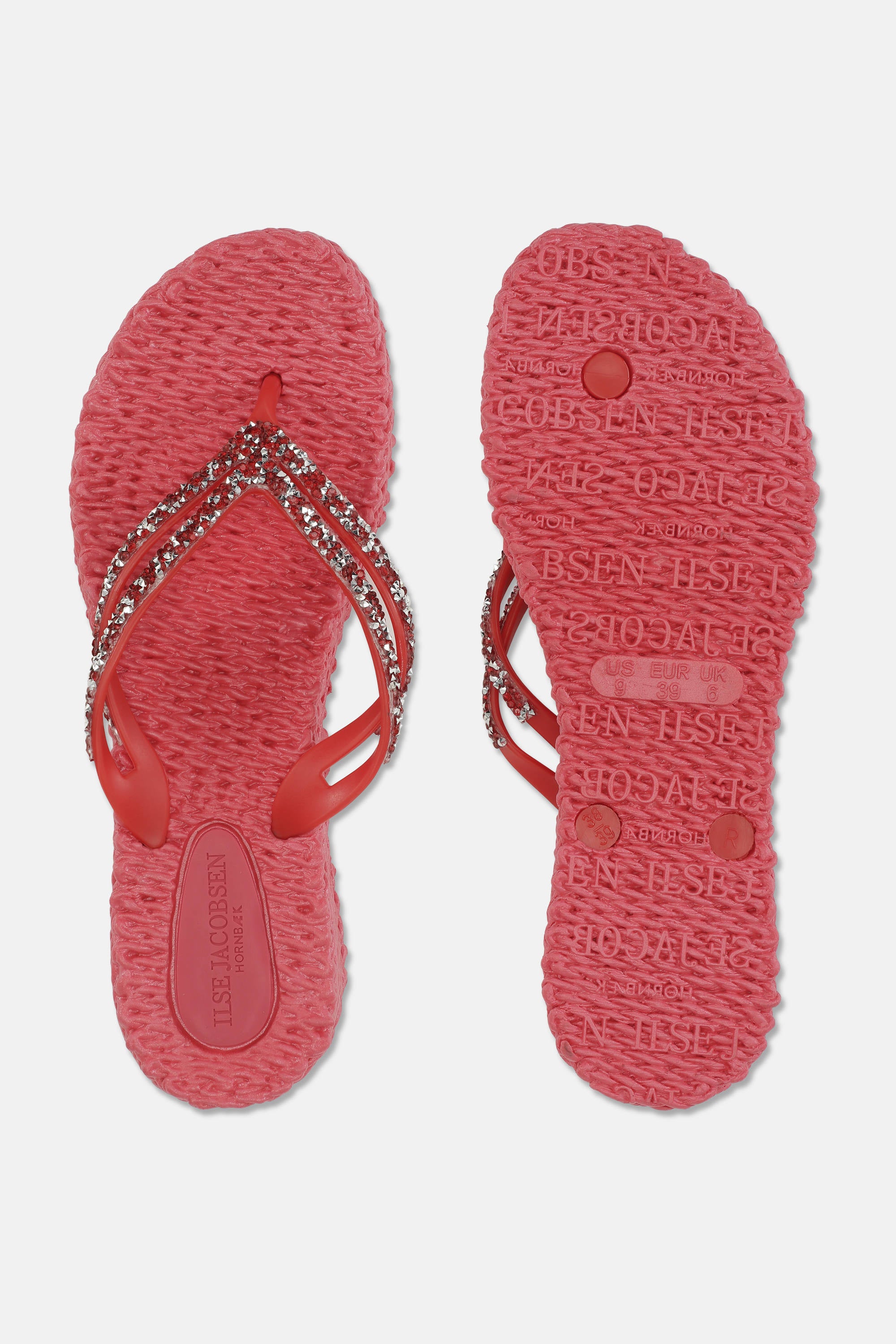 Platform Flip-flops Glittersten - Raspberry